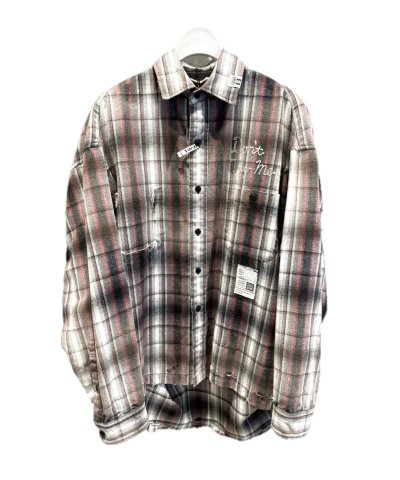 画像1: Maison MIHARA YASUHIRO (Vintage Like Check Shirt) BLACK