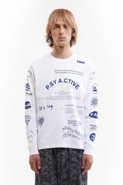 画像1: P.A.M. (TEST SHEET LS TEE) WHITE