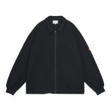C.E (WAFFLE PE JERSEY ZIP SHIRT) BLACK