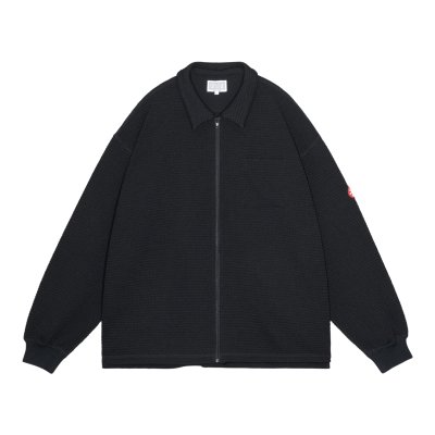 画像1: C.E (WAFFLE PE JERSEY ZIP SHIRT) BLACK