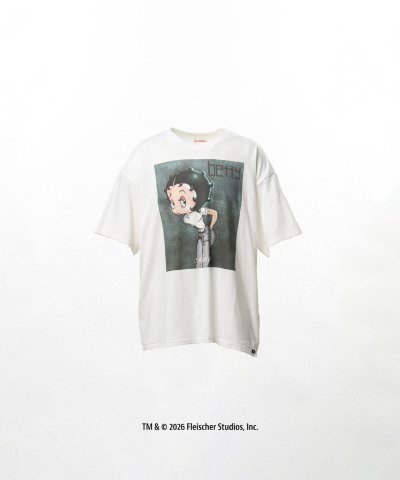 画像1: KAMIYA (Betty Boop™ × KAMIYA "I’m coming out" T-shirt) WHITE