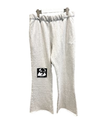 画像1: KAMIYA ("Girl Patch" Bootcut Sweat Pants) GRAY
