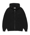 WACKO MARIA (WASHED MIDDLE WEIGHT FULL ZIP HOODED SWEAT SHIRT) BLACK