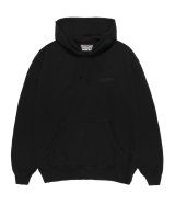 WACKO MARIA (WASHED MIDDLE WEIGHT PULLOVER HOODED SWEAT SHIRT) BLACK