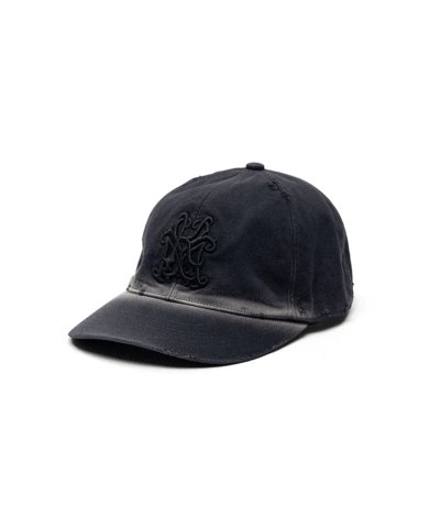 画像1: KAMIYA ("KMY" Distressed Cap) BLACK