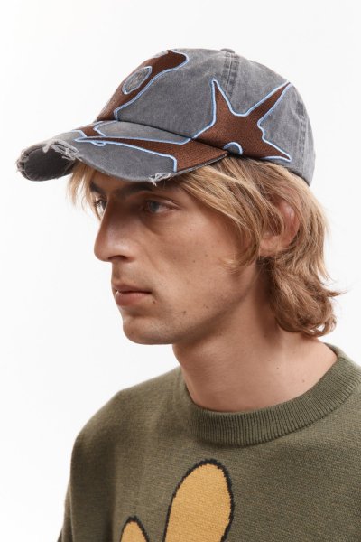 画像2: P.A.M. (OUTLINE LOGO CAP) BLACK WASH