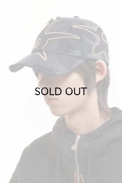画像2: P.A.M. (DISTRESSED URCHIN TAG BASEBALL CAP) BLACK WASH
