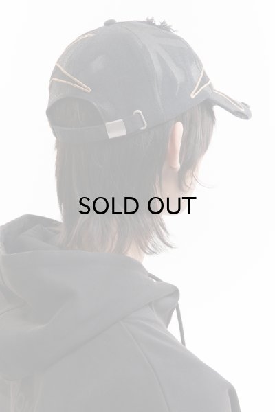 画像3: P.A.M. (DISTRESSED URCHIN TAG BASEBALL CAP) BLACK WASH