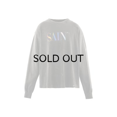 画像1: SAINT Mxxxxxx (LS T-SHIRT_SAINT) BLACK
