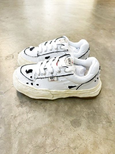 画像2: Maison MIHARA YASUHIRO ("OLIVER" RIPPING CANVAS LOW-TOP SNEAKERS) WHITE