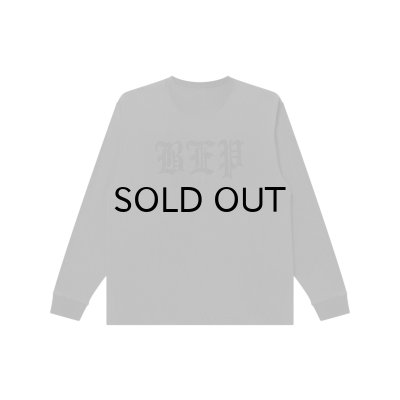 画像1: BLACK EYE PATCH (RHINESTONED 3 LETTER OE HEAVYWEIGHT L/S TEE) WASHED BLACK