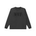 画像1: BLACK EYE PATCH (RHINESTONED 3 LETTER OE HEAVYWEIGHT L/S TEE) WASHED BLACK (1)