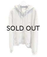 Maison MIHARA YASUHIRO (Bleached Zip-up Hoodie) KHAKI