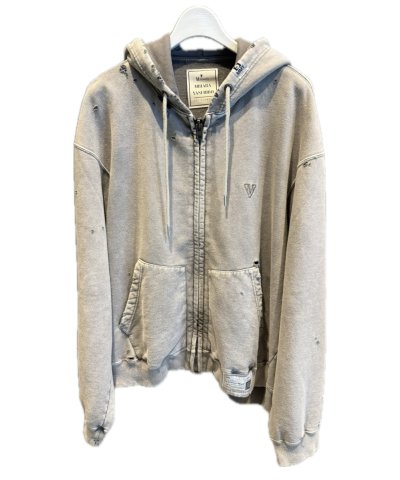 画像1: Maison MIHARA YASUHIRO (Bleached Zip-up Hoodie) KHAKI