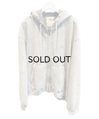 画像1: Maison MIHARA YASUHIRO (Bleached Zip-up Hoodie) KHAKI