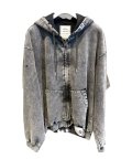 Maison MIHARA YASUHIRO (Bleached Zip-up Hoodie) BLACK