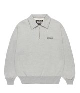 WACKO MARIA (HEAVY WEIGHT PULLOVER HALF ZIP SWEAT SHIRT) GRAY