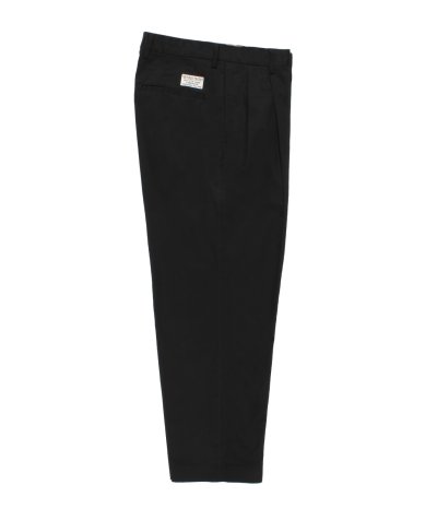 画像1: WACKO MARIA (DOUBLE PLEATED CHINO TROUSERS) BLACK