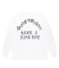 WACKO MARIA (WASHED HEAVY WEIGHT CREW NECK LONG SLEEVE T-SHIRT TYPE-1) WHITE