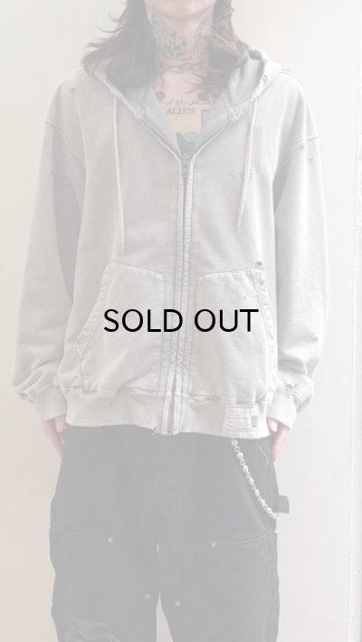 画像3: Maison MIHARA YASUHIRO (Bleached Zip-up Hoodie) KHAKI