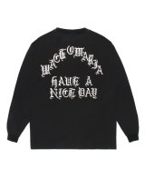 WACKO MARIA (WASHED HEAVY WEIGHT CREW NECK LONG SLEEVE T-SHIRT TYPE-1) BLACK