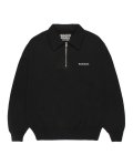 WACKO MARIA (HEAVY WEIGHT PULLOVER HALF ZIP SWEAT SHIRT) BLACK