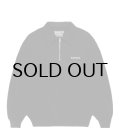 WACKO MARIA (HEAVY WEIGHT PULLOVER HALF ZIP SWEAT SHIRT) BLACK