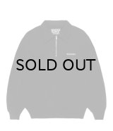 WACKO MARIA (HEAVY WEIGHT PULLOVER HALF ZIP SWEAT SHIRT) BLACK