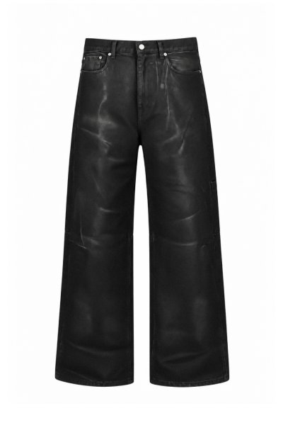 画像1: BREATH (COATING DENIM PANTS) BLACK
