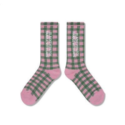 画像3: BLACK EYE PATCH (CHECKED HWC SOCKS) PINK