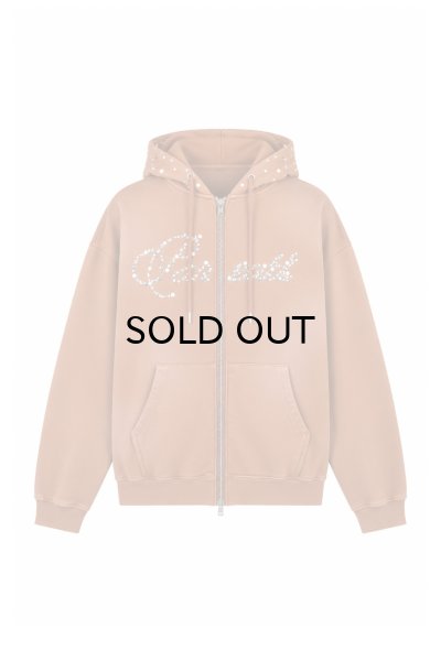 画像1: BREATH (PEARL STUDS ZIP HOODIE) BROWN
