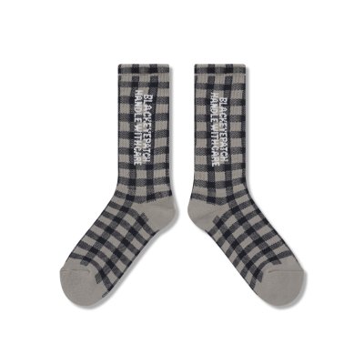 画像3: BLACK EYE PATCH (CHECKED HWC SOCKS) GRAY