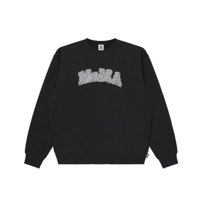 画像1: BLACK EYE PATCH (OG LABEL MUSEUM LOGO CREW SWEAT) BLACK