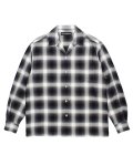 WACKO MARIA (OMBRE CHECK OPEN COLLAR SHIRT L/S TYPE-4) PURPLE