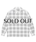 WACKO MARIA (OMBRE CHECK OPEN COLLAR SHIRT L/S TYPE-4) PURPLE