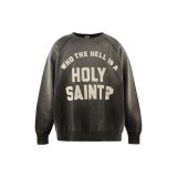 SAINT Mxxxxxx (RAGLAN CREW NECK SWEAT_HOLY SAINT) BLACK