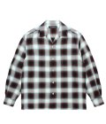 WACKO MARIA (OMBRE CHECK OPEN COLLAR SHIRT L/S TYPE-3) MINT