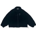 DAIRIKU ("BIG SLEEVE" ZIP UP FLEECE JACKET) BLACK