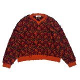 DAIRIKU ("ODD HOTEL'S CARPET" V-NECK PULLOVER KNIT) ORANGE