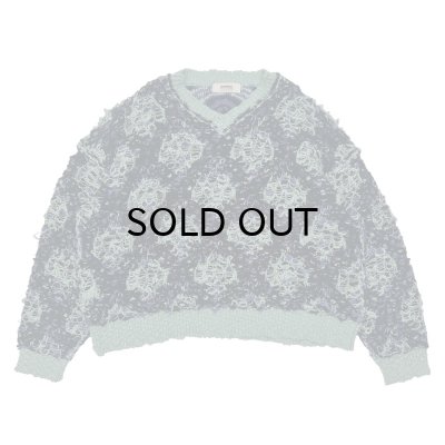 画像1: DAIRIKU ("ODD HOTEL'S CARPET" V-NECK PULLOVER KNIT) PURPLE