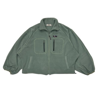 画像1: DAIRIKU ("BIG SLEEVE" ZIP UP FLEECE JACKET) MINT GREEN