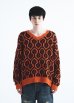 画像2: DAIRIKU ("ODD HOTEL'S CARPET" V-NECK PULLOVER KNIT) ORANGE (2)