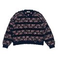 DAIRIKU ("ODD HOTEL'S CARPET" V-NECK PULLOVER KNIT) NAVY