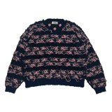 DAIRIKU ("ODD HOTEL'S CARPET" V-NECK PULLOVER KNIT) NAVY