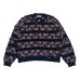 画像1: DAIRIKU ("ODD HOTEL'S CARPET" V-NECK PULLOVER KNIT) NAVY (1)