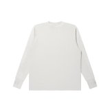 BLACK EYE PATCH (RIB EMBROIDERED THERMAL L/S TEE) OFF WHITE