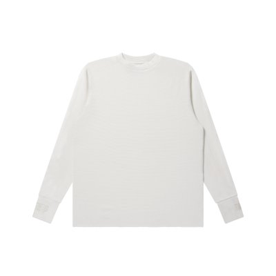 画像1: BLACK EYE PATCH (RIB EMBROIDERED THERMAL L/S TEE) OFF WHITE