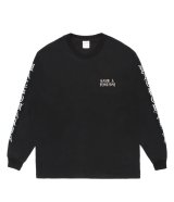 WACKO MARIA (WASHED HEAVY WEIGHT CREW NECK LONG SLEEVE T-SHIRT TYPE-3) BLACK