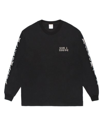 画像1: WACKO MARIA (WASHED HEAVY WEIGHT CREW NECK LONG SLEEVE T-SHIRT TYPE-3) BLACK