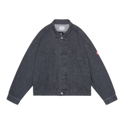 画像1: C.E (BLACK NEP DENIM TRUCKER JACKET) GREY